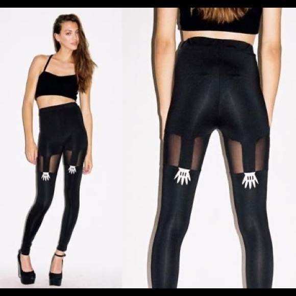 Lazy Oaf Pants - Lazy Oaf Handy suspender leggings